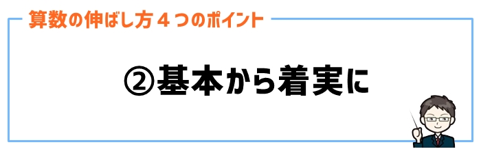 算数の伸ばし方②基本から着実に